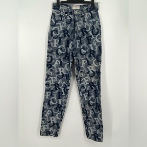 Fiorucci, Logo Letter‎ Pants, Jacquard Tara, size 26